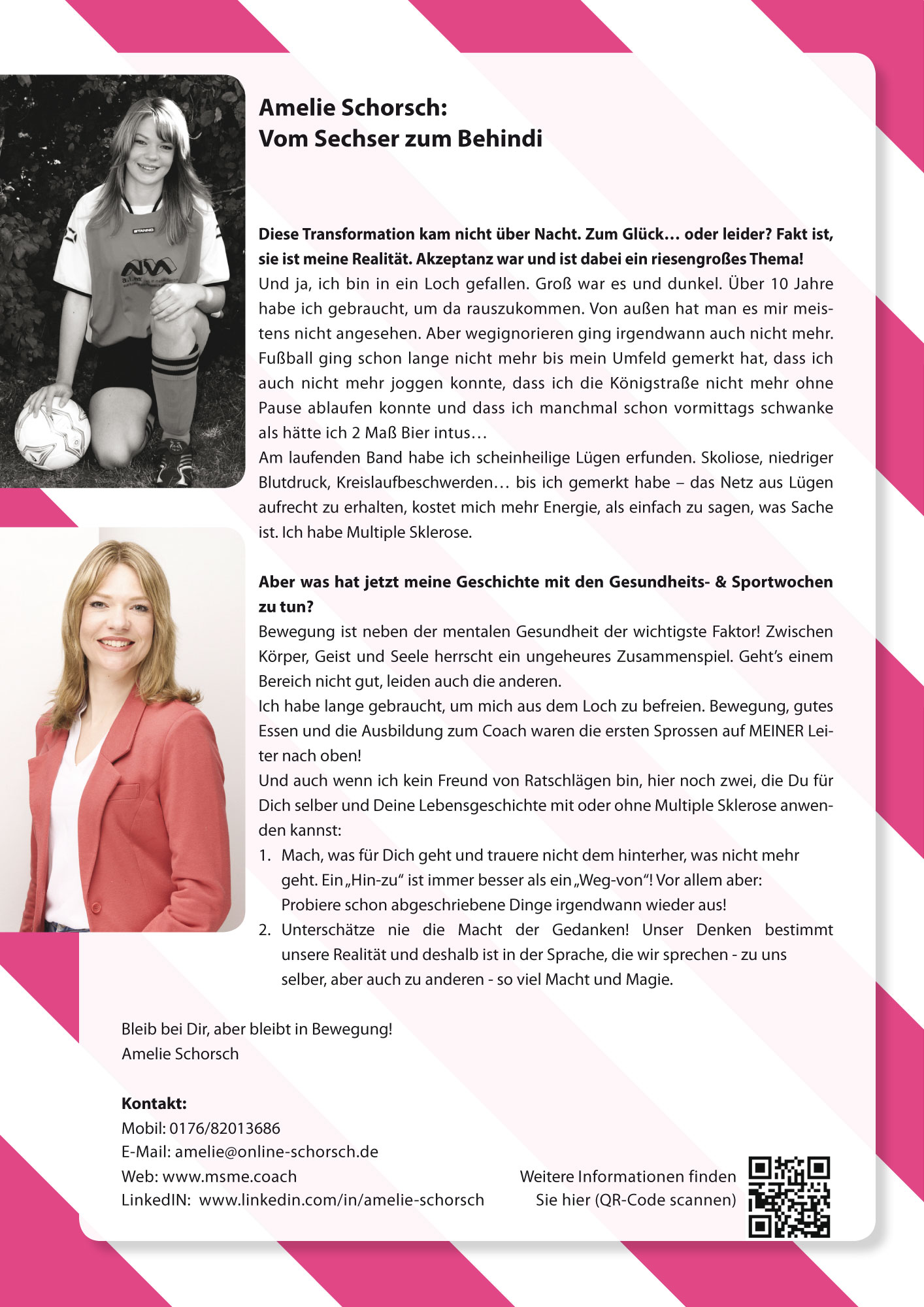 Artikel im Magazin der Gesundheits- und Sportwochen für die Region BB 2025